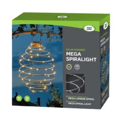 Smart Solar LED Lantern 28cm MEGA SPIRALIGHT Hanging Warm White Silver -Home Lighting Store 1080819 Mega Spiralight Box 3D 17.06.21 07789.1678096619