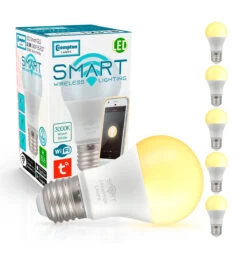 Crompton GLS LED Light Bulb Smart WiFi E27 8.5W (60W Eqv) Warm White 5-Pack