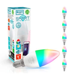 Crompton Candle LED Light Bulb Smart WiFi E14 5W (40W Eqv) Warm White + RGB 5-Pack