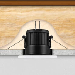 Phoebe LED Downlight Fire Rated 8.5W (50W Eqv) Tri-Colour CCT White And Brushed Nickel IP65 5-Pack -Home Lighting Store 12639 13 Insulation 44032.1683805852