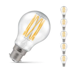 Crompton Ultra-Efficient LED GLS 3.8W B22 5-Pack Warm White (60W Eqv) -Home Lighting Store 15227 COMP5 Copy 95225.1676375317