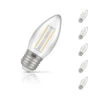 Crompton Candle LED Light Bulb E27 2.5W (25W Eqv) Warm White 5-Pack Clear -Home Lighting Store 15340 5 06417.1702559780
