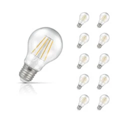 Crompton GLS LED Light Bulb Dimmable E27 7.5W (60W Eqv) Cool White 10-Pack Clear
