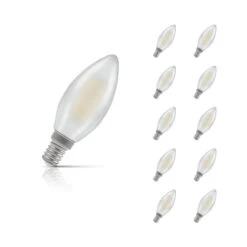Crompton Candle LED Light Bulb Dimmable E14 5W (40W Eqv) Cool White 10-Pack Pearl