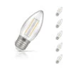 Crompton Candle LED Light Bulb E27 2.2W (25W Eqv) Warm White 5-Pack Clear -Home Lighting Store 15623 5 76758.1702557256