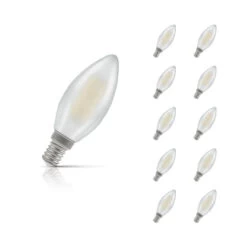 Crompton Candle LED Light Bulb E14 4.2W (40W Eqv) Warm White 10-Pack Pearl