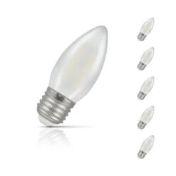 Crompton Candle LED Light Bulb E27 2.2W (25W Eqv) Warm White 5-Pack Pearl -Home Lighting Store 15746 5 53700.1702563750