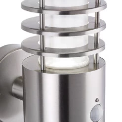 Firstlight Tamar Modern Style LED Lantern 7W PIR Sensor Cool White In Stainless Steel And Frosted -Home Lighting Store 2828ST Main copy 90307.1578928268 31823.1698831845