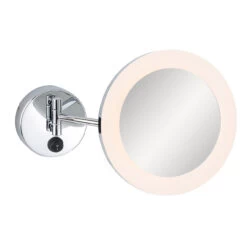 Firstlight Lily LED Illuminated Bathroom Mirror 3W With On/Off Switch Warm White Chrome