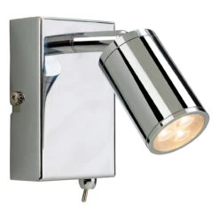 Firstlight Orion Modern Style LED Wall Spotlight 4W With On/Off Switch Warm White Chrome