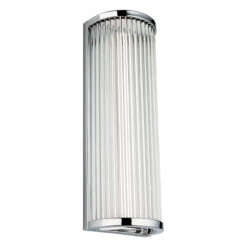 Firstlight Jewel Modern Style LED Shield Wall Light 6W Warm White In Chrome And Clear Glass