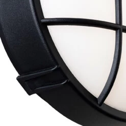 Firstlight Lewis Retro Style LED Round Bulkhead 9W Warm White In Black And Opal -Home Lighting Store 3846BK 3625 1920x1440 copy 79002.1578928268 63485.1698832048