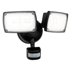 Firstlight Reflex Modern Style LED Twin Security Light 30W PIR Sensor Tri-Colour CCT Black