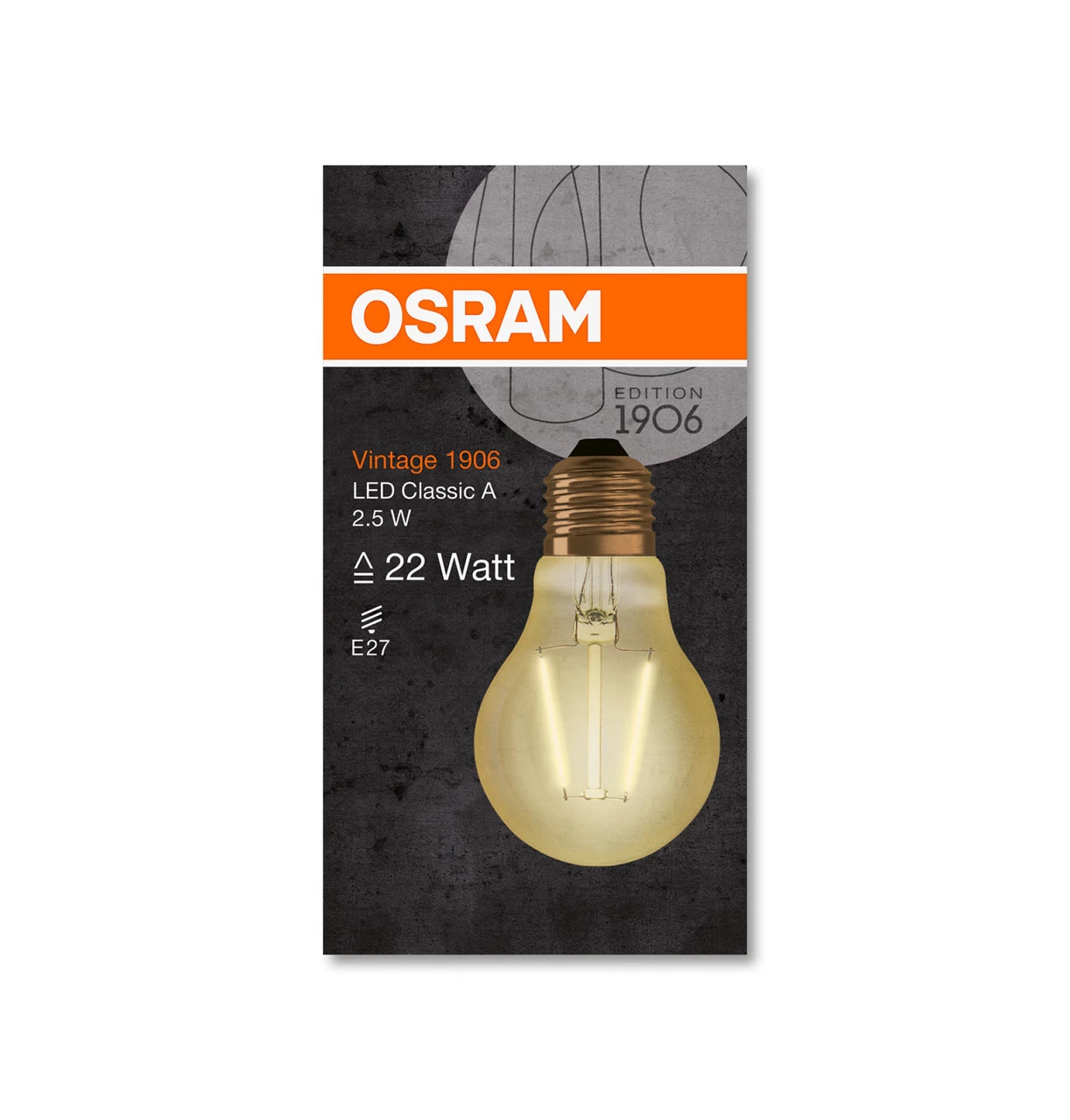 Osram GLS LED Light Bulb Filament E27 2.5W (20W Eqv) Extra Warm White - Image 4