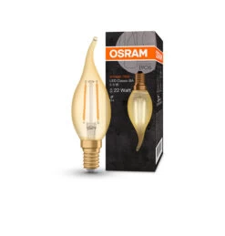 Osram Candle LED Light Bulb Filament E14 2.5W (20W Eqv) Warm White Flame Tip 10 Osram Candle LED Light Bulb Filament E14 2.5W (20W Eqv) Warm White Flame Tip -Home Lighting Store 4058075293236 asset 9158438 4058075293236 ProdImgComboShot 1906LCBA22 25W 824230VFILGDE1410X1 68801.1625238491