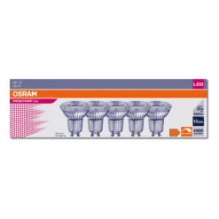 Osram LED GU10 Bulbs 4.5W Dimmable Parathom (5 Pack) Cool White 36° -Home Lighting Store 4058075608238 255 PARA DIM PAR16 4.5W 940 GL GU10 80631.1690989462