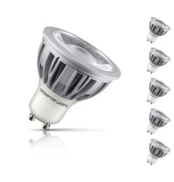 Crompton Lamps LED GU10 Bulbs 5W (5 Pack) Warm White 45°