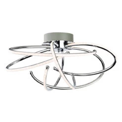 Firstlight Caprice Modern Style LED 46.5cm Flush Ceiling Light 30W Warm White Chrome