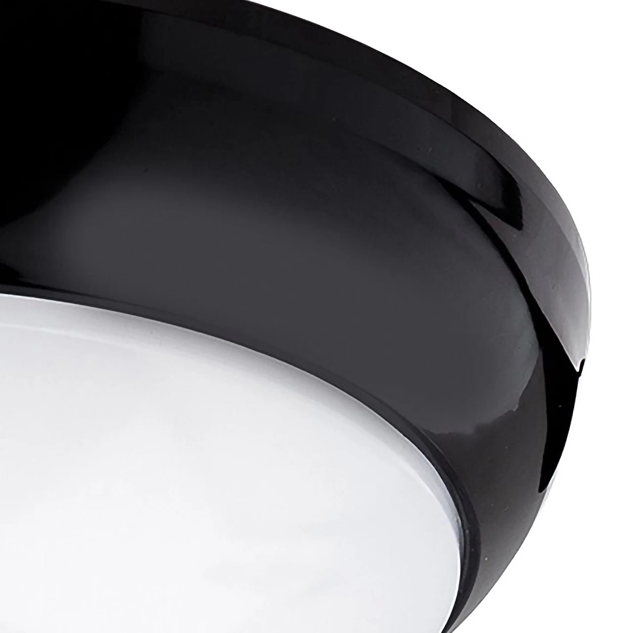 Firstlight Regis Modern Style LED Flush Ceiling Light 8W Cool White In Black And Opal 4 Firstlight Regis Modern Style LED Flush Ceiling Light 8W Cool White In Black And Opal - Image 2