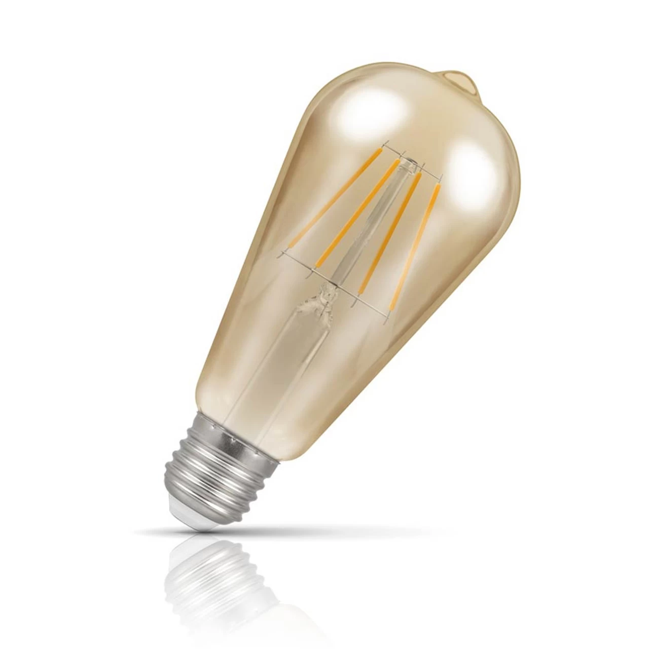 Crompton ST64 LED Light Bulb Dimmable E27 5W (40W Eqv) Warm White Vintage 3 Crompton ST64 LED Light Bulb Dimmable E27 5W (40W Eqv) Warm White Vintage