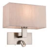 Firstlight Raffles LED 2-Light Wall Light 1W Warm White Brushed Steel And Oyster Shade 1 Firstlight Raffles LED 2-Light Wall Light 1W Warm White Brushed Steel And Oyster Shade -Home Lighting Store 4940BSOY Main 73248.1578928268 60741.1698831575