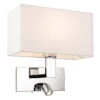 Firstlight Raffles Contemporary Style LED 2-Light Wall Light 1W Warm White Chrome And Cream Shade -Home Lighting Store 4940CHCR Main 32089.1578928268 81845.1698831577