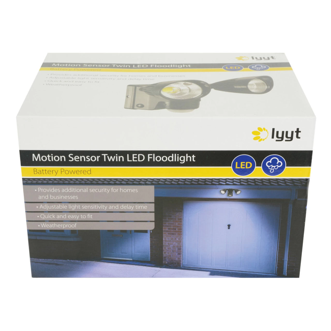 Lyyt Battery Powered Motion Sensor Twin LED Floodlight 12 Lyyt Battery Powered Motion Sensor Twin LED Floodlight - Image 10