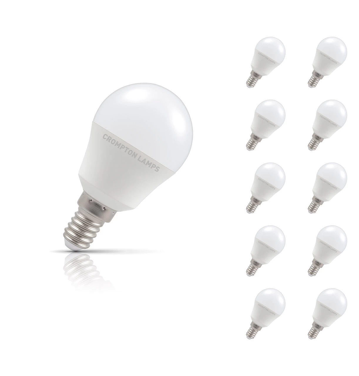 Crompton Golfball LED Light Bulb E14 5W (40W Eqv) Cool White 10-Pack 3 Crompton Golfball LED Light Bulb E14 5W (40W Eqv) Cool White 10-Pack
