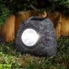 SuperBright Solar Powered LED Rock Spotlight 4-Pack White Granite Grey -Home Lighting Store 6814 Rock Spotlight Night insitu 10618.1653992023