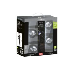 SuperBright Solar Powered LED Garden Spotlight PRIMA 4-Pack White Black -Home Lighting Store 6815 Prima Spotlight 4pc Carry Pack 3D 2 02063.1653989411