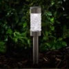 SuperBright Solar Powered LED Stake Light MONTANA 4-Pack White Brushed Stainless Steel 2 SuperBright Solar Powered LED Stake Light MONTANA 4-Pack White Brushed Stainless Steel -Home Lighting Store 6818 Montana Stainless Steel Night insitu 36989.1653989253