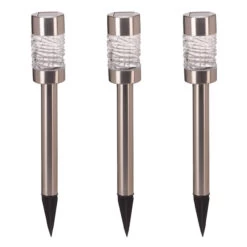 SuperBright Solar Powered LED Stake Light MARTELLO 3-Pack White Brushed Stainless Steel 9 SuperBright Solar Powered LED Stake Light MARTELLO 3-Pack White Brushed Stainless Steel -Home Lighting Store 6819 Martello Stainless Steel Cut out 3pk 55072.1653989226