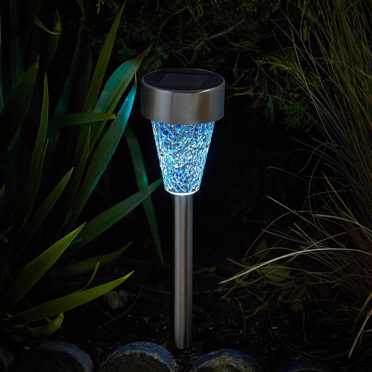 Smart Solar LED Mosaic Stake Light 6-Pack Mixed Brushed Stainless Steel Mixed Colours 9 Smart Solar LED Mosaic Stake Light 6-Pack Mixed Brushed Stainless Steel Mixed Colours - Image 7