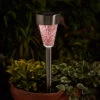 Smart Solar LED Mosaic Stake Light 6-Pack Mixed Brushed Stainless Steel Mixed Colours -Home Lighting Store 6826 Mosaic Stainless Steel Pink Night insitu 95500.1653987522