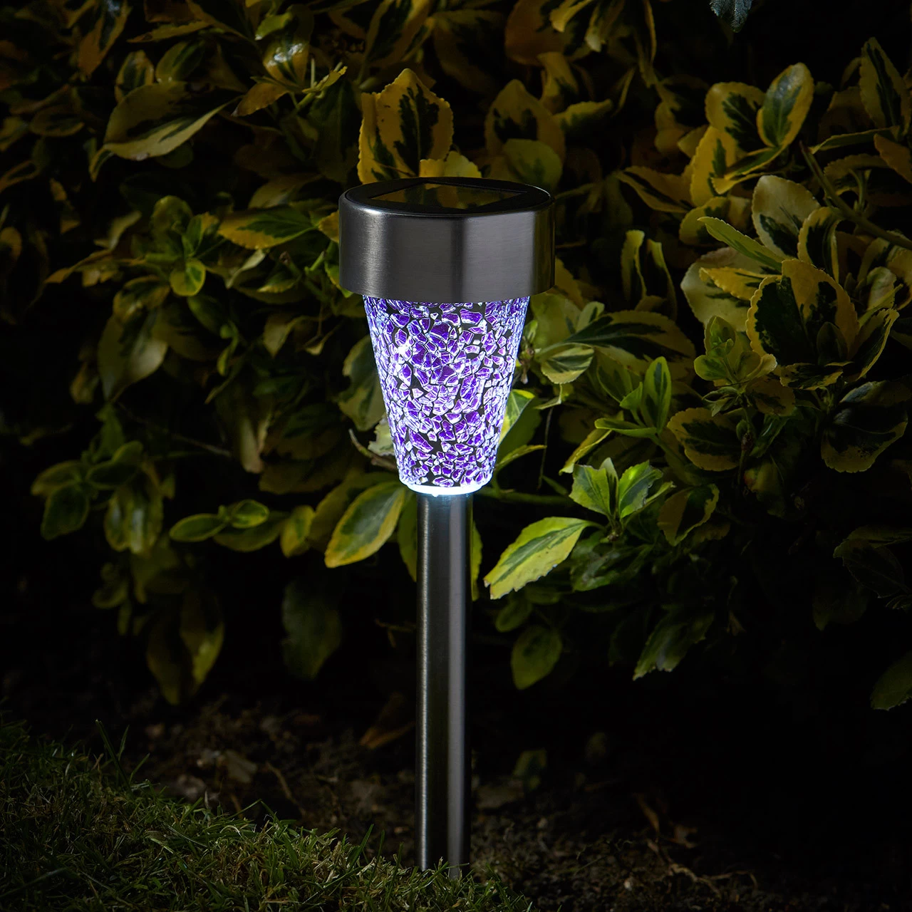 Smart Solar LED Mosaic Stake Light 6-Pack Mixed Brushed Stainless Steel Mixed Colours 8 Smart Solar LED Mosaic Stake Light 6-Pack Mixed Brushed Stainless Steel Mixed Colours - Image 6