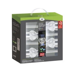 Smart Solar LED Crystal Effect Stake Light 4-Pack Colour Changing And White -Home Lighting Store 6827 1011543 Crystal Stainless Steel 4pc Carry Pack 3D 72537.1653987481