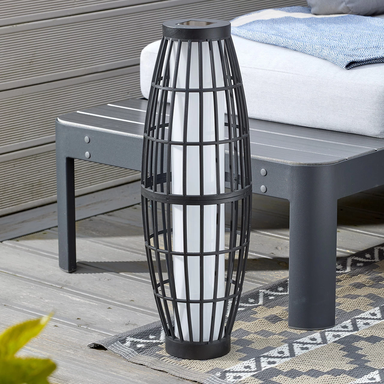 Smart Solar LED CONGA Patio Lantern Warm White Black 5 Smart Solar LED CONGA Patio Lantern Warm White Black - Image 3