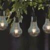Smart Solar LED Edison Filament Effect EUREKA! Retro Light Bulbs 4-Pack Warm White Clear
