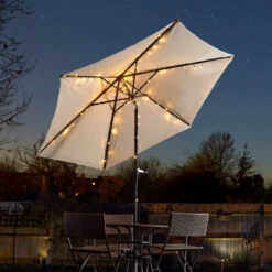 Smart Solar LED Parasol String Light 72 Lights Warm White Multi-Function