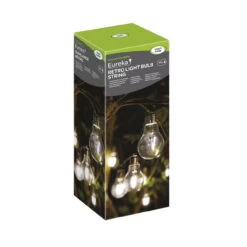 Smart Solar LED 2m Filament Effect EUREKA! Retro Light Bulb String Light Set Of 10 Lights Warm White -Home Lighting Store 6843 1060301 Eureka Retro Lightbulbs 3D 01526.1653987036