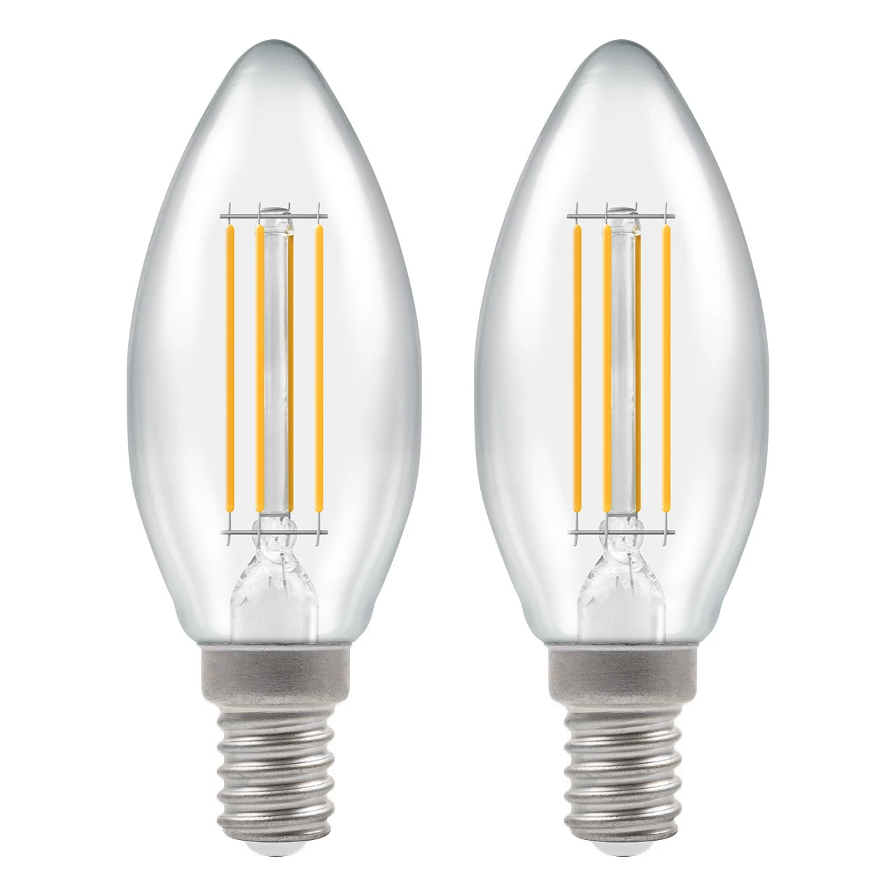 Crompton Candle LED Light Bulb Dimmable E14 5W (40W Eqv) Warm White 2-Pack 3 Crompton Candle LED Light Bulb Dimmable E14 5W (40W Eqv) Warm White 2-Pack