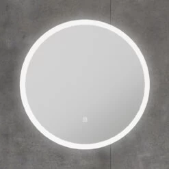NxtGen Oregon LED 600mm Round Illuminated Bathroom Mirror With Demist Pad