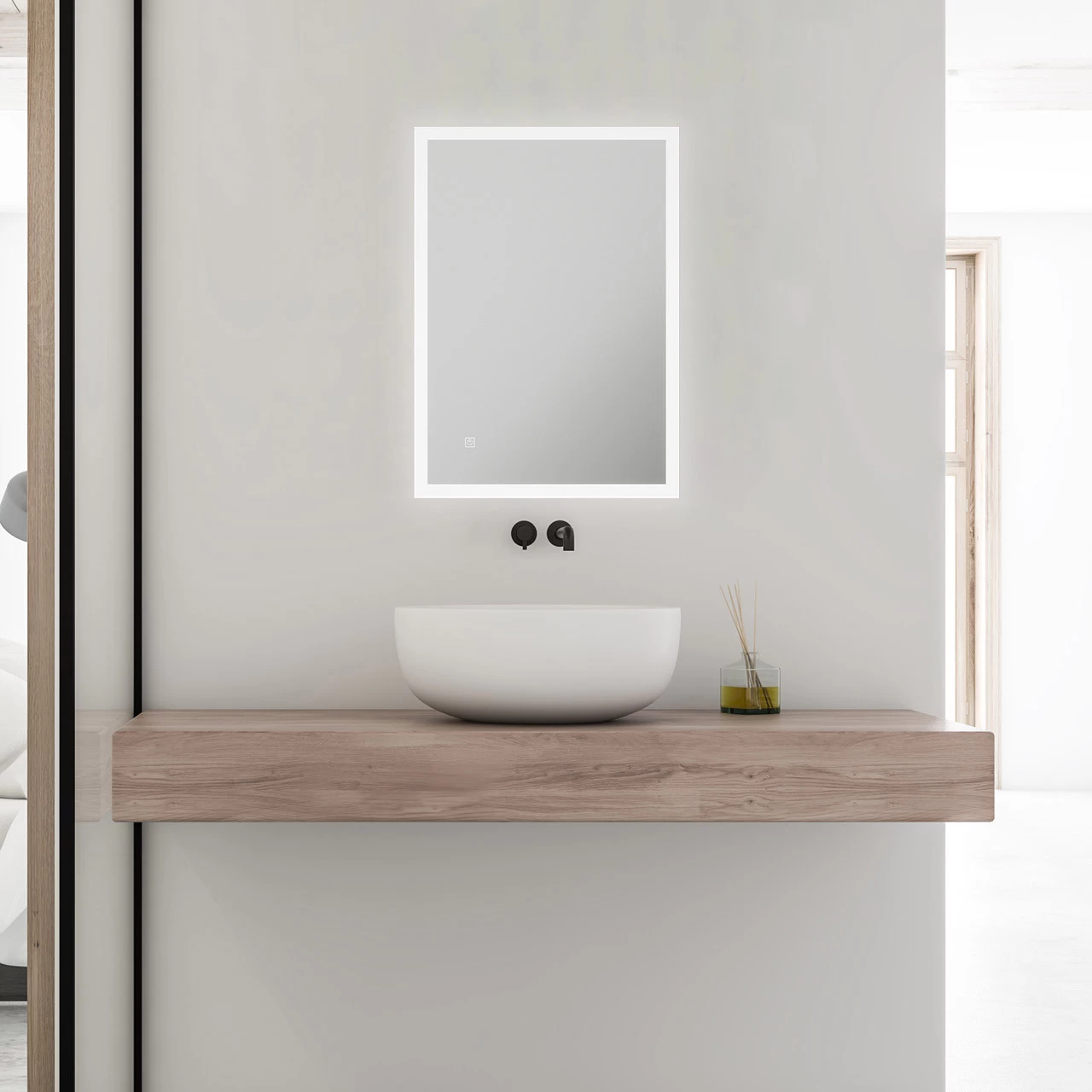 NxtGen Idaho LED 500x700mm Illuminated Bathroom Mirror With Demist Pad 4 NxtGen Idaho LED 500x700mm Illuminated Bathroom Mirror With Demist Pad - Image 2