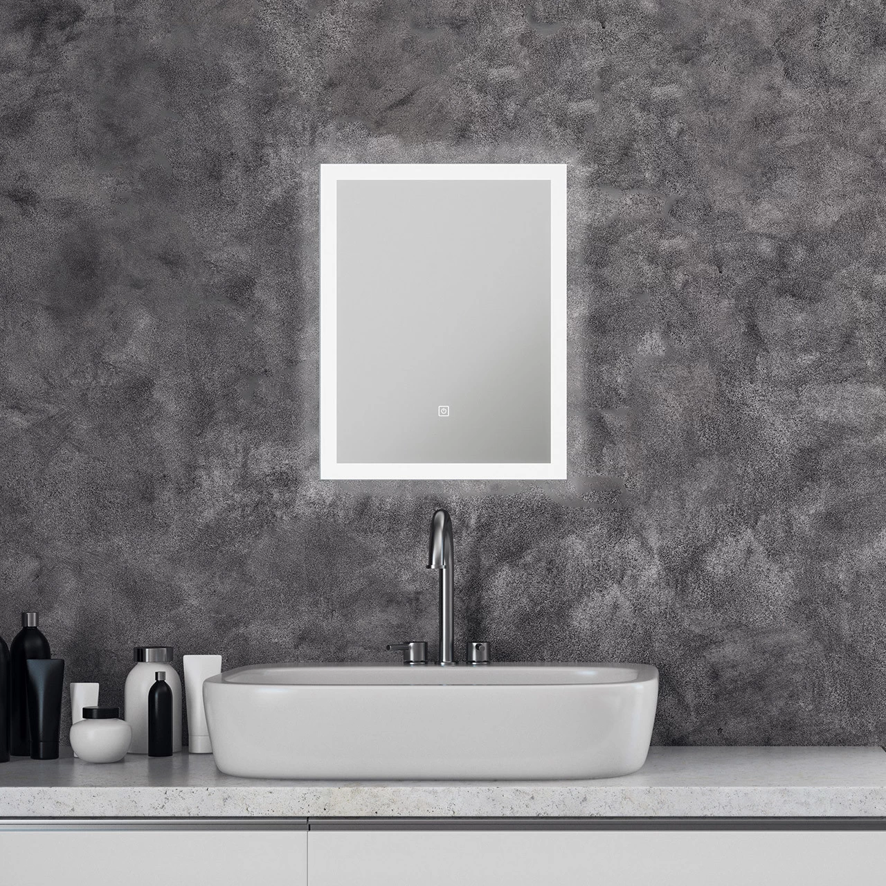 NxtGen Alaska LED 390x500mm Illuminated Bathroom Mirror With Shaver Socket And Demist 4 NxtGen Alaska LED 390x500mm Illuminated Bathroom Mirror With Shaver Socket And Demist - Image 2