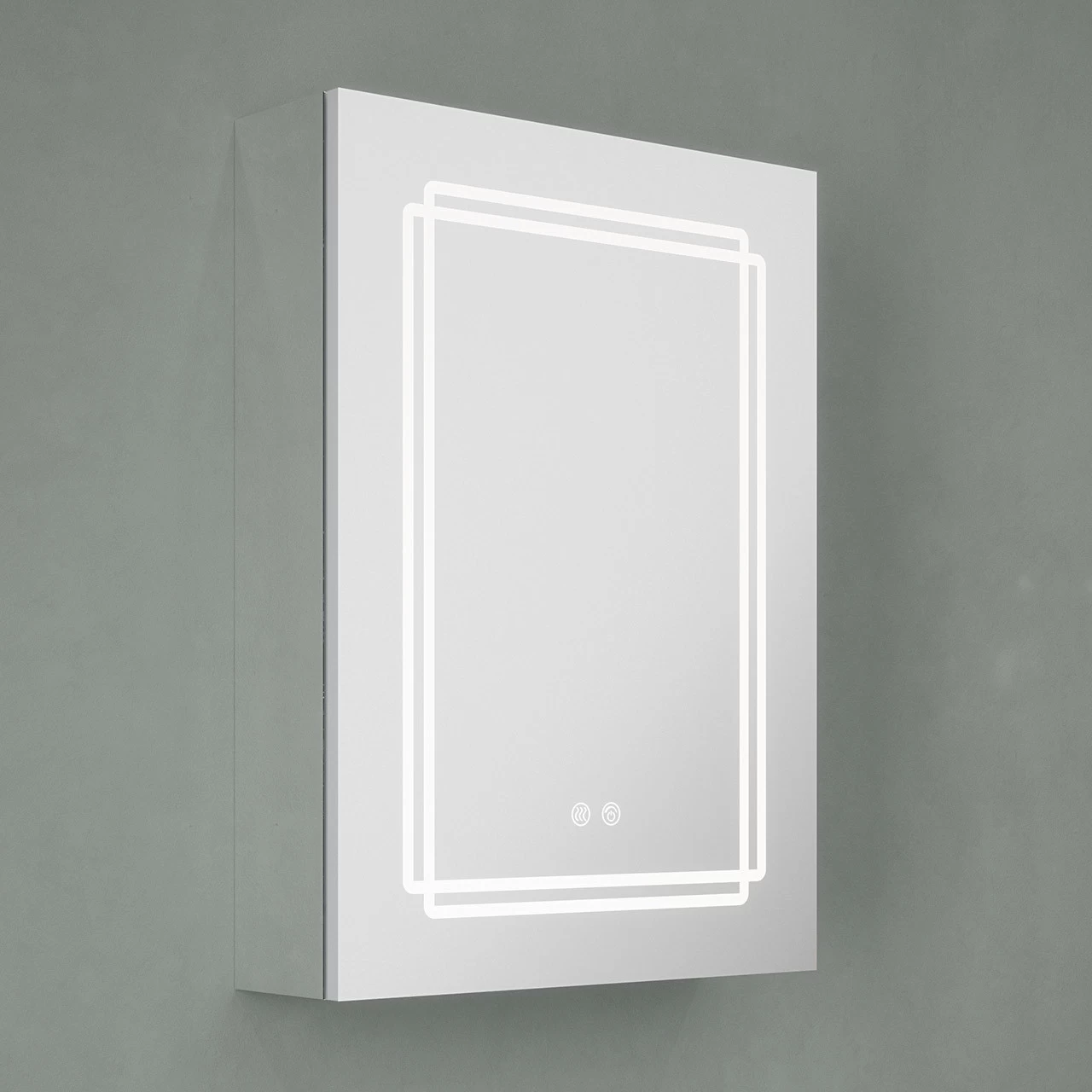 NxtGen Maine Single LED Illuminated Bathroom Mirror Cabinet Tri-Colour CCT 5 NxtGen Maine Single LED Illuminated Bathroom Mirror Cabinet Tri-Colour CCT - Image 3