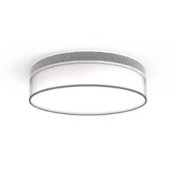 NxtGen LED Flush Ceiling Light 17W Dim With Bluetooth Speaker And Remote Tri-Colour CCT Opal And