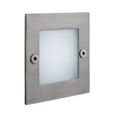 Firstlight LED Modern Style LED Square Brick Light 1.5W Daylight In Stainless Steel And Opal