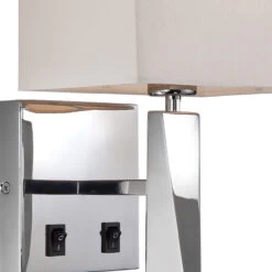 Firstlight Mansion LED 2-Light Wall Light 1W Warm White Polished Steel And Cream Shade -Home Lighting Store 8226PST copy 10460.1578928268 27724.1698831595