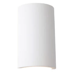 Firstlight Gallery Paintable Style LED 100mm Wall Up/Down Light 6W Round Warm White In White