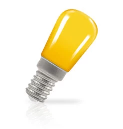 Crompton Pygmy LED Light Bulb E14 1.3W (15W Eqv) Yellow IP65 Coloured